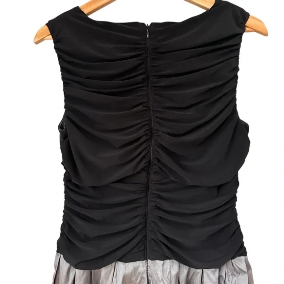 Ignite Evenings Black and Gray Embroidered Midi Dress, 14P - Picture 6 of 13